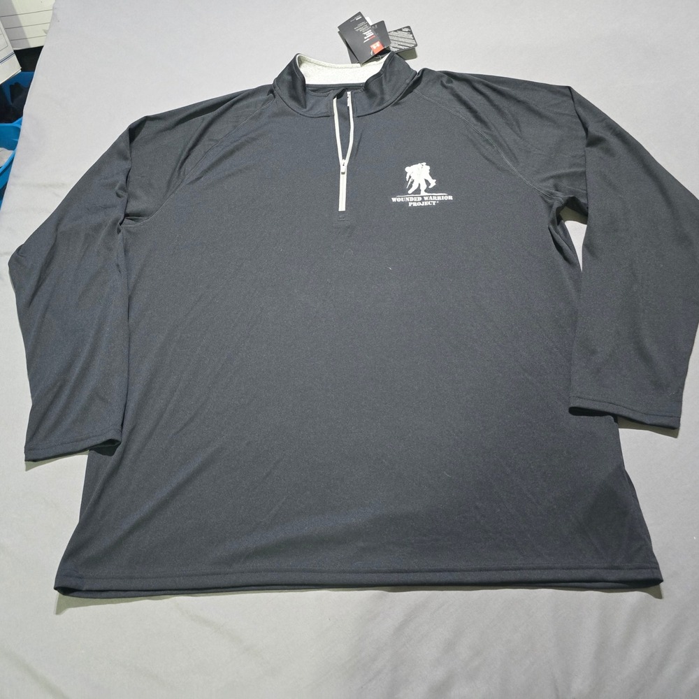 Under Armour Wounded Warrior Project Pullover Mens 2XL Black HeatGear 1276931
